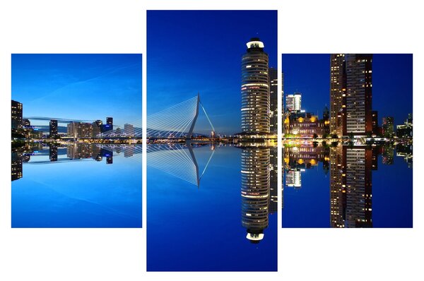 Tablou - Rotterdam nocturn (90x60 cm)
