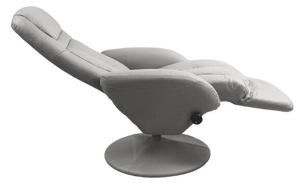 Fotoliu recliner Houston 492, Gri, Piele ecologică, 84x74x80cm, 19.3 kg