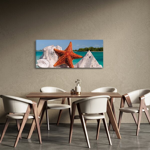 Tablou cu stea de mare (120x50 cm)