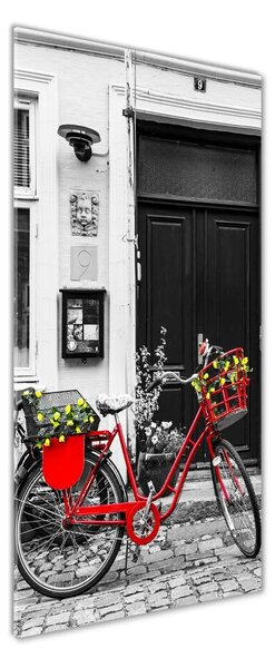 Tablou pe pe sticlă Oraș biciclete