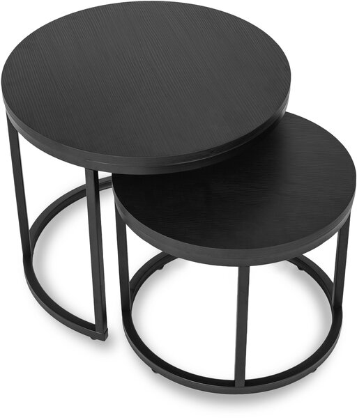Set 2 măsuțe de cafea Metacion (negru) . Promo -15%. 1119274