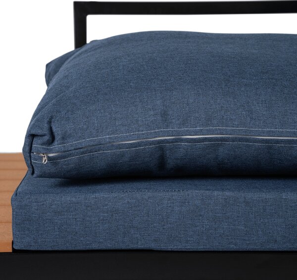 Set mobilier de grădină Necasario (albastru marin + negru) (pentru 4 persoane). Promo -20%. 1119340