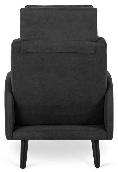 Fotoliu reglabil Hondurenas (negru) (cu taburete). Promo -22%. 1128925