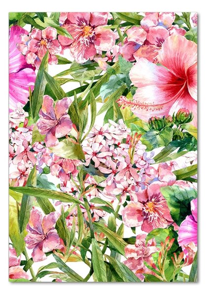 Tablou Printat Pe Sticlă flori tropicale