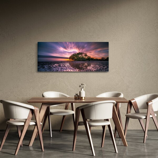 Tablou copacului pe plajă (120x50 cm)
