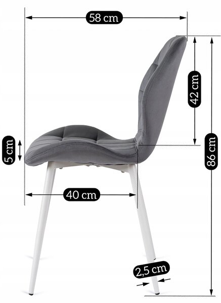 Scaun sufragerie Ligado (gri + Alb) . 1128965