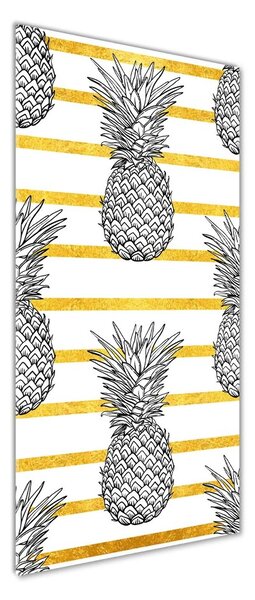 Tablou pe sticlă acrilică benzi de ananas