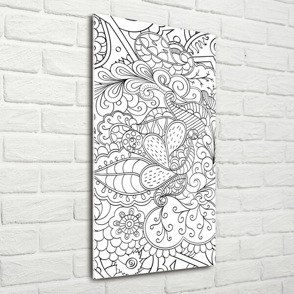 Fotografie imprimată pe sticlă zentangle fundal