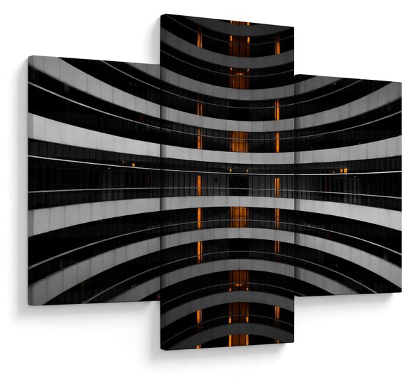 Tablou abstract - clădire (90x60 cm)