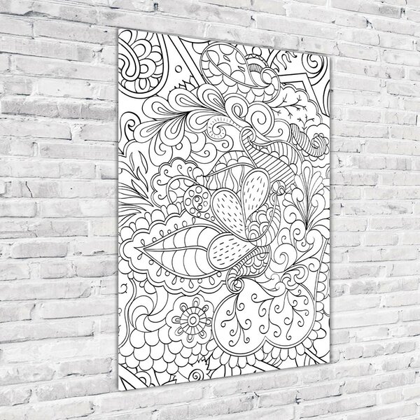 Fotografie imprimată pe sticlă zentangle fundal