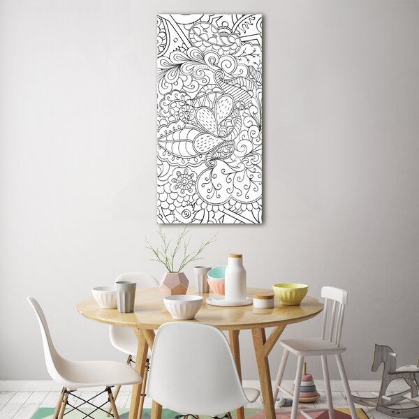 Fotografie imprimată pe sticlă zentangle fundal