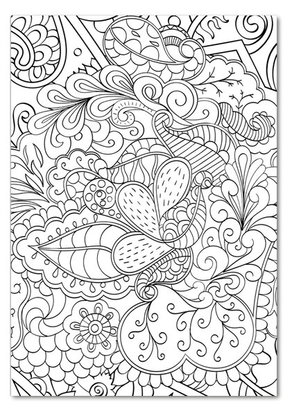 Fotografie imprimată pe sticlă zentangle fundal