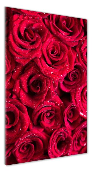 Tablou sticlă trandafiri rosii