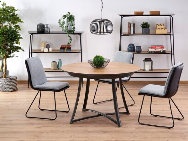 Masă Houston 540Antracit, Stejar auriu, 8cm, ExtensieExtensie, MDF, Metal