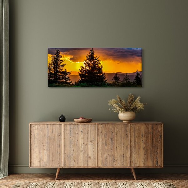 Tablou - coniferi (120x50 cm)