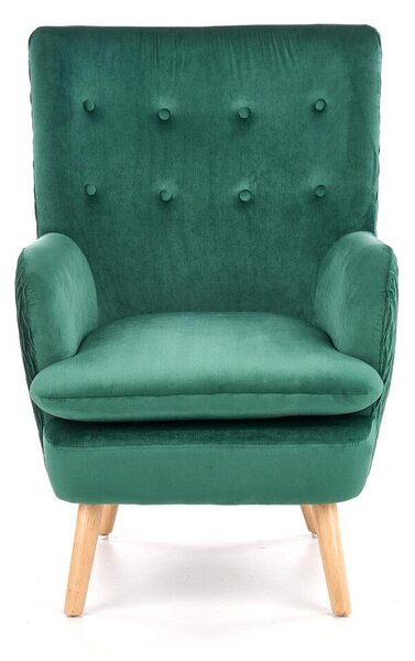 Fotoliu Houston 838Verde, 10x7x8cm, Tapiterie, PicioarePicioare: Lemn