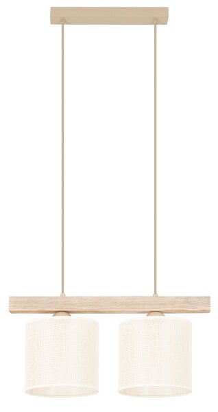Lustră pe cablu Brilagi FOREST 2xE27/15W/230V pin/maro/crem
