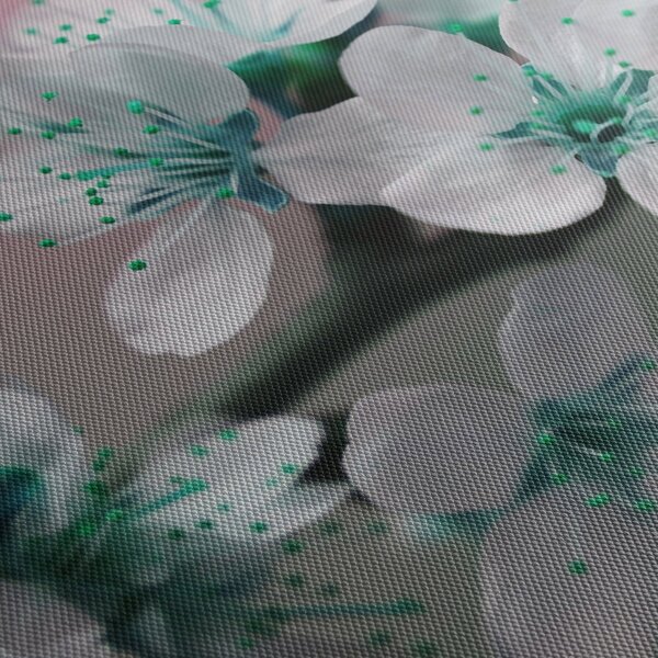 Tablou cu floare - turcoaz (70x50 cm)
