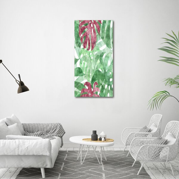 Tablou sticlă Monstera