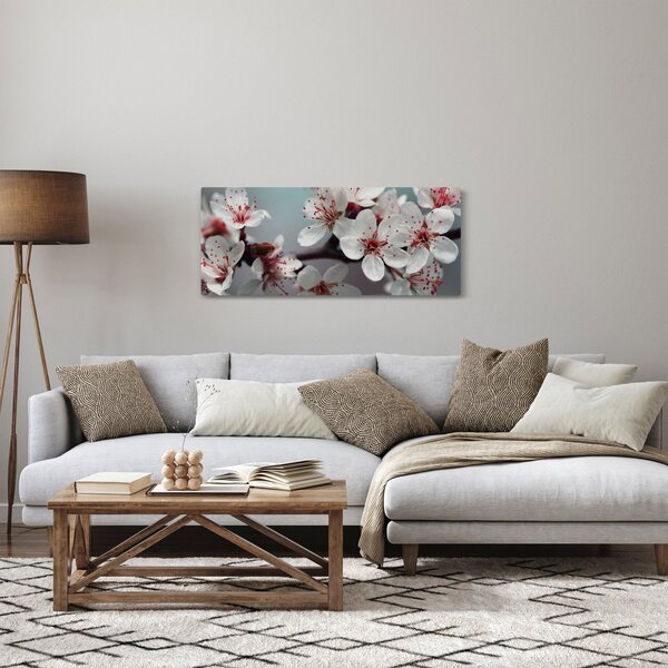 Tablou cu floare - roșie (120x50 cm)