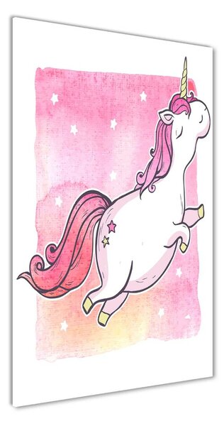 Tablou Printat Pe Sticlă unicorn roz