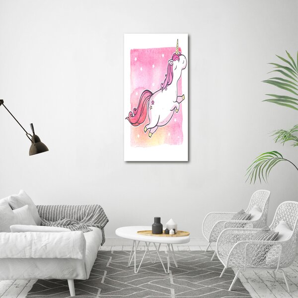 Tablouri tipărite pe pânză unicorn roz