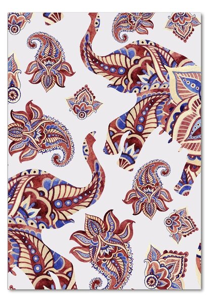 Tablou din Sticlă modele etnice Elephant