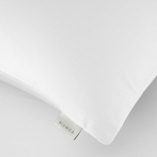 Lenjerie de pat albă din bumbac satinat pentru pat dublu, extinsă 230x220 cm Cotton Sateen – Bianca