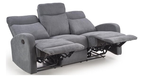 Canapea recliner Houston 1099, Numărul de locuri: 3, Gri, 180x95x79cm, 75.5 kg, Tapiterie