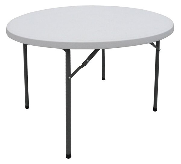 Masă de exterior pliabilă Model Comfort, Alb, D120x74 cm