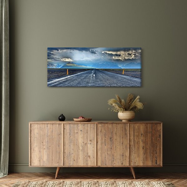 Tablou cu drum în furtună (120x50 cm)
