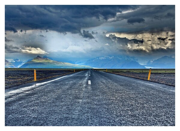 Tablou cu drum în furtună (70x50 cm)
