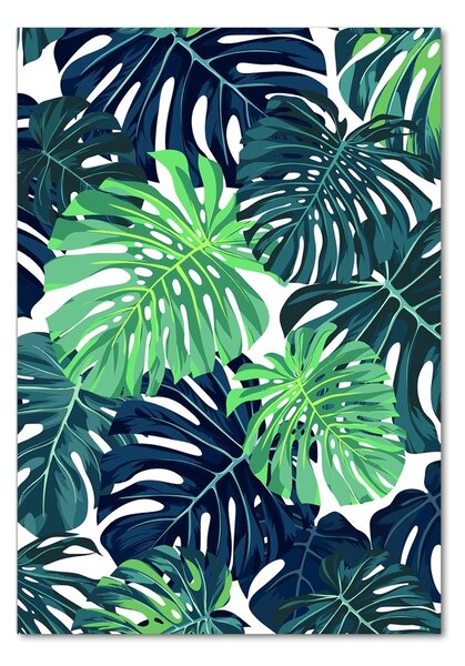 Tablou sticlă frunze tropicale