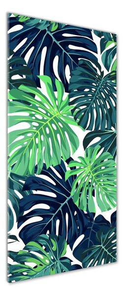 Tablou sticlă frunze tropicale