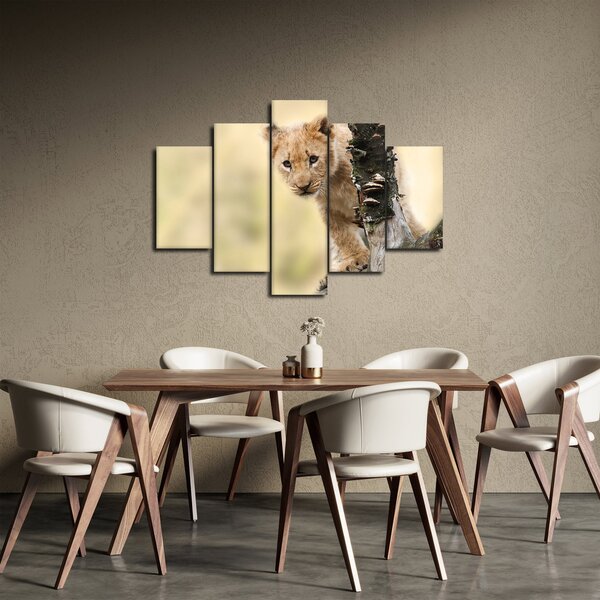 Tablou cu pui de leu (150x105 cm)