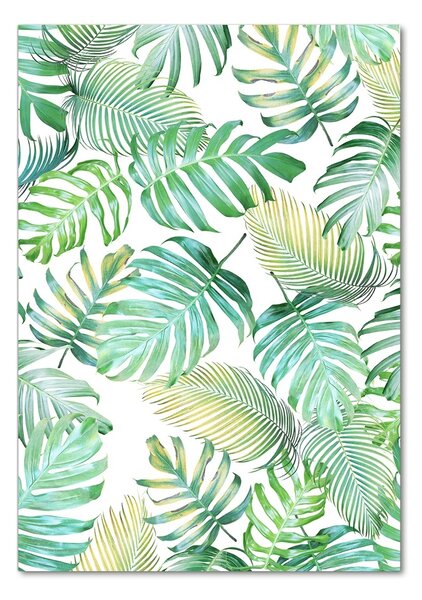 Tablou Printat Pe Sticlă frunze tropicale