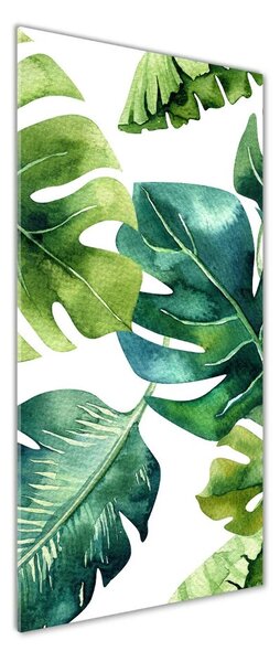 Tablou din Sticlă frunze tropicale