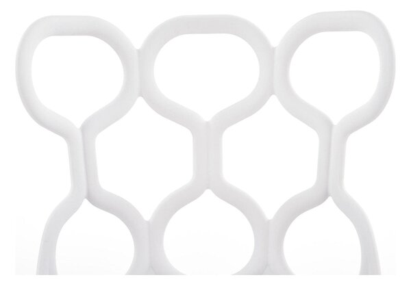 Scaun living K308, alb/gri/stejar, stofa clasica/polipropilena/lemn, 4