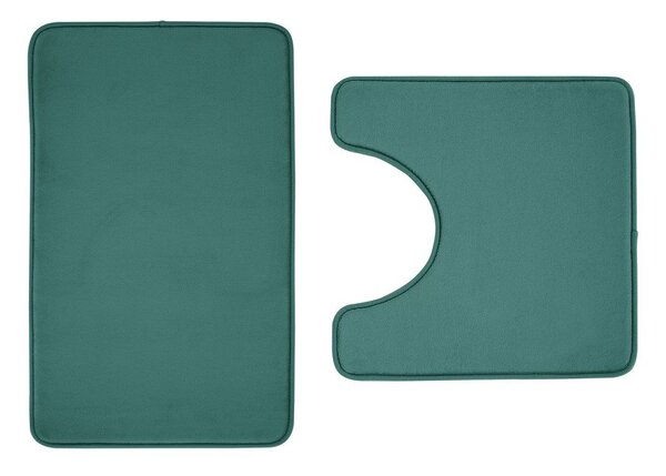 Covorașe de baie verzi pentru WC 2 buc. din spumă cu memorie 50x80 cm Anti-Bacterial – Catherine Lansfield