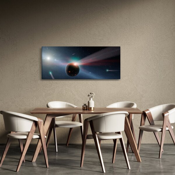 Tablou cu planetă mică (120x50 cm)