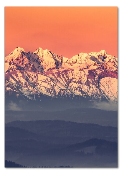 Fotografie imprimată pe sticlă Panorama Tatry