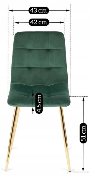 Scaun sufragerie Yuntendo (verde închis) . Promo -13%. 1129008