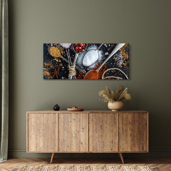 Tablou cu linguri cu condimente (120x50 cm)