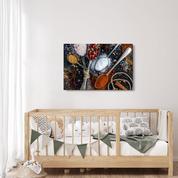 Tablou cu linguri cu condimente (90x60 cm)