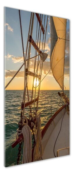 Imagine de sticlă Yacht pe mare