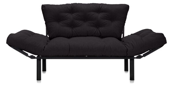 Canapea Extensibilă 2 locuri SUNNY, pentru terasă, 155x70x85 cm, Negru-Enjoy