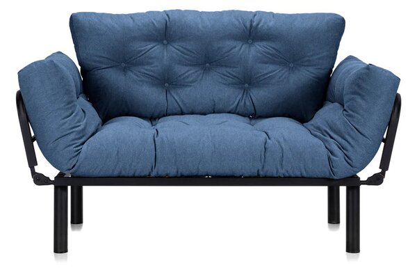 Canapea Extensibilă 2 locuri SUNNY, pentru terasă, 155x70x85 cm, Albastru-Impermeabil
