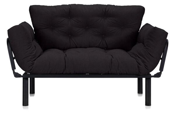 Canapea Extensibilă 2 locuri SUNNY, pentru terasă, 155x70x85 cm, Negru-Enjoy