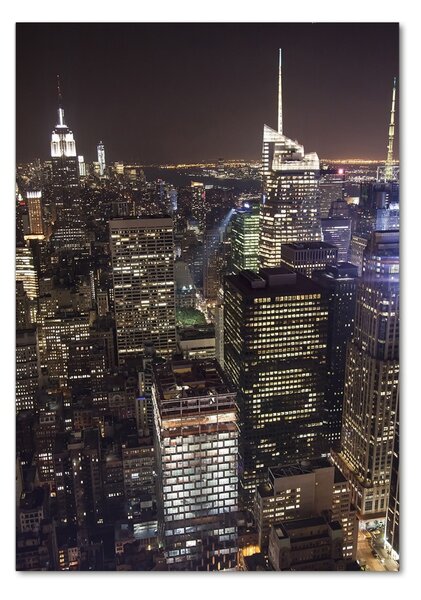 Fotografie imprimată pe sticlă New York, pe timp de noapte