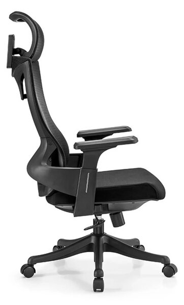 Scaun ergonomic Hale-H, spatar Mesh, sezut textil, Negru